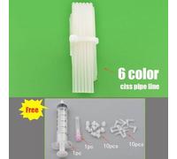 1 metro 4 6 8 Colore CISS INK Tubo in PVC PVC con ghigno del tubo e tappo in gomma compatibili con kit di accessori cis ciss(6 color tube)