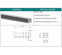 1 Metro Acciaio Dentato Con Fori Zincato Azionamento Cancello Scorrevole 1000 Mm