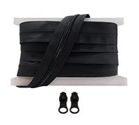 1 Metro Chiusure Lampo Impermeabile + 2 Cursori per cucire e montare la cerniera su misura, cerniera per cucire su vestiti, neoprene, impermeabile, (1 Metro, Rete 3 mm)