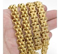 1 metro di colore oro in acciaio inossidabile in rilievo pesante punk collane catena risultati di gioielli fai da te creazione di catene di braccialetti hip-hop