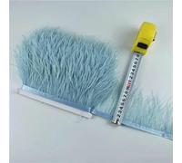 1 metro di piume di struzzo, larghezza 8-10 cm, piume nere per artigianato, frange di piume di struzzo, nastro decorativo Plumas Plume - Colore 22