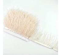 1 metro di piume di struzzo, larghezza 8-10 cm, piume nere per artigianato, frange di piume di struzzo, nastro decorativo Plumas Plume - Colore 18