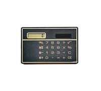 1 mini calcolatrice ultra - sottile carta di credito formato 8 cifre portatile solare tasca calcolatrice per ufficio e materiale scolastico (black)