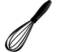 1 mini frusta in silicone nero, frullatore antiaderente per latte e uova, frullatore per uova a mano, fruste da cucina per cucinare, cuocere, mescolare, mescolare, 17 cm, utensili da cucina