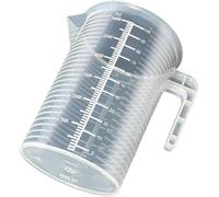 1 misurino in plastica addensata da 100-5000 ml con scala - Becher sperimentale versatile for uso in cucina e in laboratorio(A-2000ml - with lid)