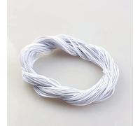 1 mm 24,0 m Cordoncino elastico intrecciato per perline, tessuto elasticizzato, cordoncini per la creazione di gioielli, 23 colori - Bianco - 1 mm x 24,0 metri