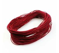 1 mm 24,0 m Cordoncino elastico intrecciato per perline, tessuto elasticizzato, cordoncini per la creazione di gioielli, 23 colori - Rosso vino - 1 mm x 24,0 metri