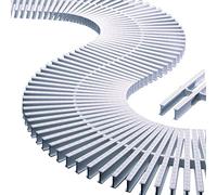 1 Modulo Griglia trasversale per curve altezza 22 mm larghezza 245 mm, (sono necessari 45 pezzi per coprire 1 metro lineare) Astralpool