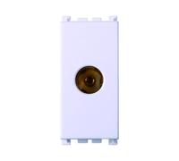 1 MODULO PRESA ANTENNA TV, BIANCO, COMPATIBILE CON VIMAR ARKE', PRESA CON CONNETTORE DIAMETRO 9,5MM, MODULI E FRUTTI 100% COMPATIBILI, MATERIALI DI ALTA QUALITA'