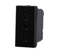 1 MODULO PRESA BIPASSO, NERO, COMPATIBILE CON BTICINO AXOLUTE, PRESA 220V 230V 10A 16A, BIVALENTE, MODULI E FRUTTI 100% COMPATIBILI, MATERIALI DI ALTA QUALITA'