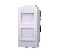 1 MODULO PRESA ETHERNET CAT5E, BIANCO, COMPATIBILE CON BTICINO LIVING, PRESA DI RETE INTERNET, CONNETTORE RJ45, MODULI E FRUTTI 100% COMPATIBILI, MATERIALI DI ALTA QUALITA'