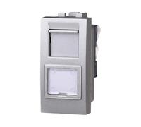 1 MODULO PRESA ETHERNET CAT5E, GRIGIO, COMPATIBILE CON BTICINO LIVING, PRESA DI RETE INTERNET, CONNETTORE RJ45, MODULI E FRUTTI 100% COMPATIBILI, MATERIALI DI ALTA QUALITA'