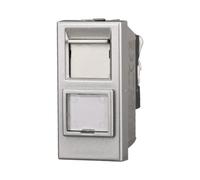 1 MODULO PRESA ETHERNET CAT6, GRIGIO, COMPATIBILE CON BTICINO AXOLUTE, PRESA DI RETE INTERNET, CONNETTORE RJ45, MODULI E FRUTTI 100% COMPATIBILI, MATERIALI DI ALTA QUALITA'