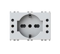 1 MODULO PRESA MULTISTANDARD, 3 MODULI, COMPATIBILE CON VIMAR PLANA, 2 PRESE 10A, 1 SCHUKO 16A BIVALENTE, MODULI E FRUTTI 100% COMPATIBILI, MATERIALI DI ALTA QUALITA'