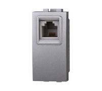 1 MODULO PRESA TELEFONICA, GRIGIO, COMPATIBILE CON BTICINO LIVING, PRESA TELEFONO, CONNETTORE RJ11, MODULI E FRUTTI 100% COMPATIBILI, MATERIALI DI ALTA QUALITA'