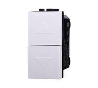 1 MODULO PULSANTE DOPPIO SALISCENDI, BIANCO, COMPATIBILE CON BTICINO LIVING, PER TAPPARELLE AVVOLGIBILI, MODULI E FRUTTI 100% COMPATIBILI, MATERIALI DI ALTA QUALITA'