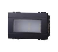 1 MODULO SEGNAPASSO, NERO, COMPATIBILE CON BTICINO LIVING, LAMPADA LED BIANCO CALDO 3000K, LUCE NOTTURNA, MODULI E FRUTTI 100% COMPATIBILI, MATERIALI DI ALTA QUALITA'