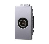 1 MODULO SPINA ANTENNA TV PASSANTE, GRIGIO, COMPATIBILE CON BTICINO LIVING, SPINA PASSANTE CON CONNETTORE DIAMETRO 9,5MM, MODULI E FRUTTI 100% COMPATIBILI, MATERIALI DI ALTA QUALITA'