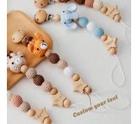 1 molletta personalizzato per ciuccio, molletta per ciuccio per bambini personalizzata, molletta con nome personalizzato, catena per ciuccio - Regalo per amici/Regalo di conforto/Regalo di catena in l