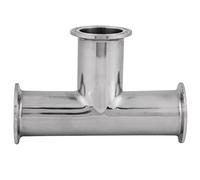 1 morsetto a T Raccordo sanitario a 3 vie Raccordo a T in acciaio inossidabile standard Raccordo a T a 3 vie Φ38 × 1,5 Accessori per raccordo sanitario （1,5 "Tri-Clamp, diametro esterno 38mm）
