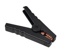 1 morsetto per batteria isolato da 100 A per caricabatterie da auto, clip a coccodrillo in rame con dimensioni di 95 mm, set rosso e nero, molla spessa e denti affilati per un collegamento affidabile