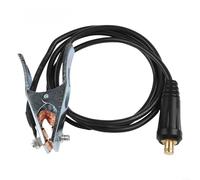 1 morsetto per saldatura a terra da 300 A, con manico resistente al calore, per macchine MIG TIG, clip di terra in ABS antiscivolo, per navi, fabbriche e officine minerarie, nero (2 m)