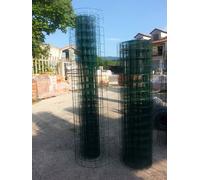 1 MT RETE METALLICA ZINC. VERDE PLASTIFICATA H120 ELETTROSALDATA-MAGLIA 5x7,5cm-