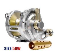 1 mulinello da traina completamente in metallo for la pesca a traina lenta di pesci giganti, tonni, marlin, attrezzatura da pesca in mare aperto(50W)