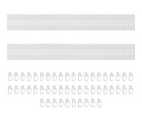 1 nastro per tende bianco, nastro arricciato, Nastro per Tende Plissettato, con gancio per tenda, in poliestere, rimovibile, per tende, nastro universale per tende, tende