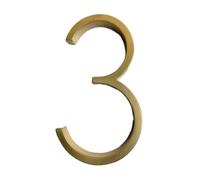 1 Numero Civico Moderno Da 12,7 Cm In Metallo for Indirizzo Galleggiante Esterno Fai Te, Dorato E Antiruggine(Greyish Brown)