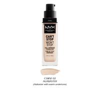NYX Professional Makeup Can't Stop Won't Stop fondotinta ad alta coprenza colore 02 Alabaster 30 ml