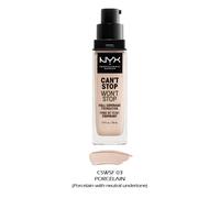 NYX Professional Makeup Can't Stop Won't Stop fondotinta ad alta coprenza colore 03 Porcelain 30 ml