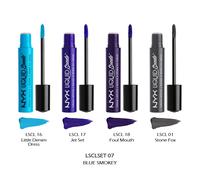 1 NYX Liquid Suede Cream Lipstick - Set Completo "LSCLSET07 - Blu Smokey"