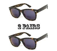 1 O 2 Paio (S) Rétro Quadrato Cornice Blu Abbronzante Lente Bifocali Sole Reader