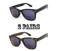 1 O 2 Paio (S) Rétro Quadrato Cornice Blu Abbronzante Lente Bifocali Sole Reader