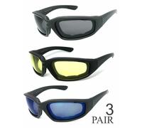 1 O 3 Paio (S) Moto Imbottito Schiuma Resistente Al Vento da Occhiali Sole