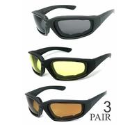 1 O 3 Paio (S) Moto Imbottito Schiuma Resistente Al Vento da Occhiali Sole