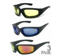 1 O 3 Paio (S) Moto Imbottito Schiuma Resistente Al Vento da Occhiali Sole