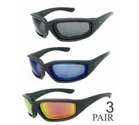 1 O 3 Paio (S) Moto Imbottito Schiuma Resistente Al Vento da Occhiali Sole