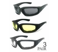 1 O 3 Paio (S) Moto Imbottito Schiuma Resistente Al Vento da Occhiali Sole