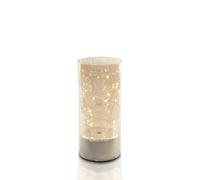 [1 o 3 Pezzi] LAMPADA DA TAVOLO VETRO 8x15 cm LED MODERNA CILINDRO NATALE 5225 [EEK: A+++]