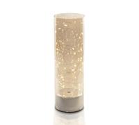 [1 o 3 Pezzi] LAMPADA DA TAVOLO VETRO 8x26 cm LED MODERNA CILINDRO NATALE 5219 [EEK: A+++]