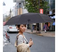 1 ombrello portatile con manico, antivento, pieghevole, a forma di teschio, con