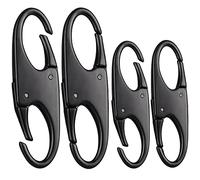 1 one enjoy Chiusura Lampo con Chiusura a Cerniera, per Tenere la Cerniera Chiusa, Ricambio per Cerniera Ganci Cerniere Lampo Zipper Lock for bagpack 4 pz (Nero)