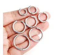 1 Orecchino a cerchio chiuso in acciaio inossidabile argento minimalista e versatile, anelli per il naso in titanio, piercing al setto nasale, anelli per il labbro, cartilagine, tragus, daith, rook, g