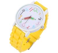 1 orologio per bambini, al quarzo, creativo, per l'apprendimento del tempo, da polso, per studenti (giallo)
