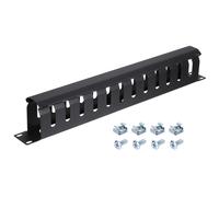 1 Pacco 1U 19 Inch Cable Manager 12 Slot Horizontal Rack Mount Wire Management