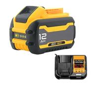 1-Pack 12Ah 20V-60V Batteria Di Ricambio Per Utensili Elettrici A Compatibile Con Dewalt DCB606/DCB609/DCB612(Con 1 Caricabatterie Incluso)