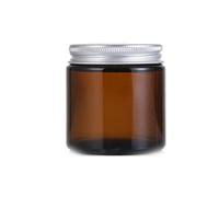 1 pack bottiglie di vasetti rotondi di vetro ambra vuoti con coperchi bianchi contenitori cosmetici vuoti barattoli di vetro prefetti per cosmetici e lozione per la crema a candela (100 ml)