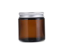 1 Pack BOTTIGLIO DI VERSO ROURA DI GLAN AMBERA AMBERE VUOCI con coperchi bianchi contenitori cosmetici vuoti barattoli di vetro Prefetti per cosmetici e candele a candela (100 ml) Candela